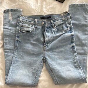 Zara Sky Blue Denim Pants